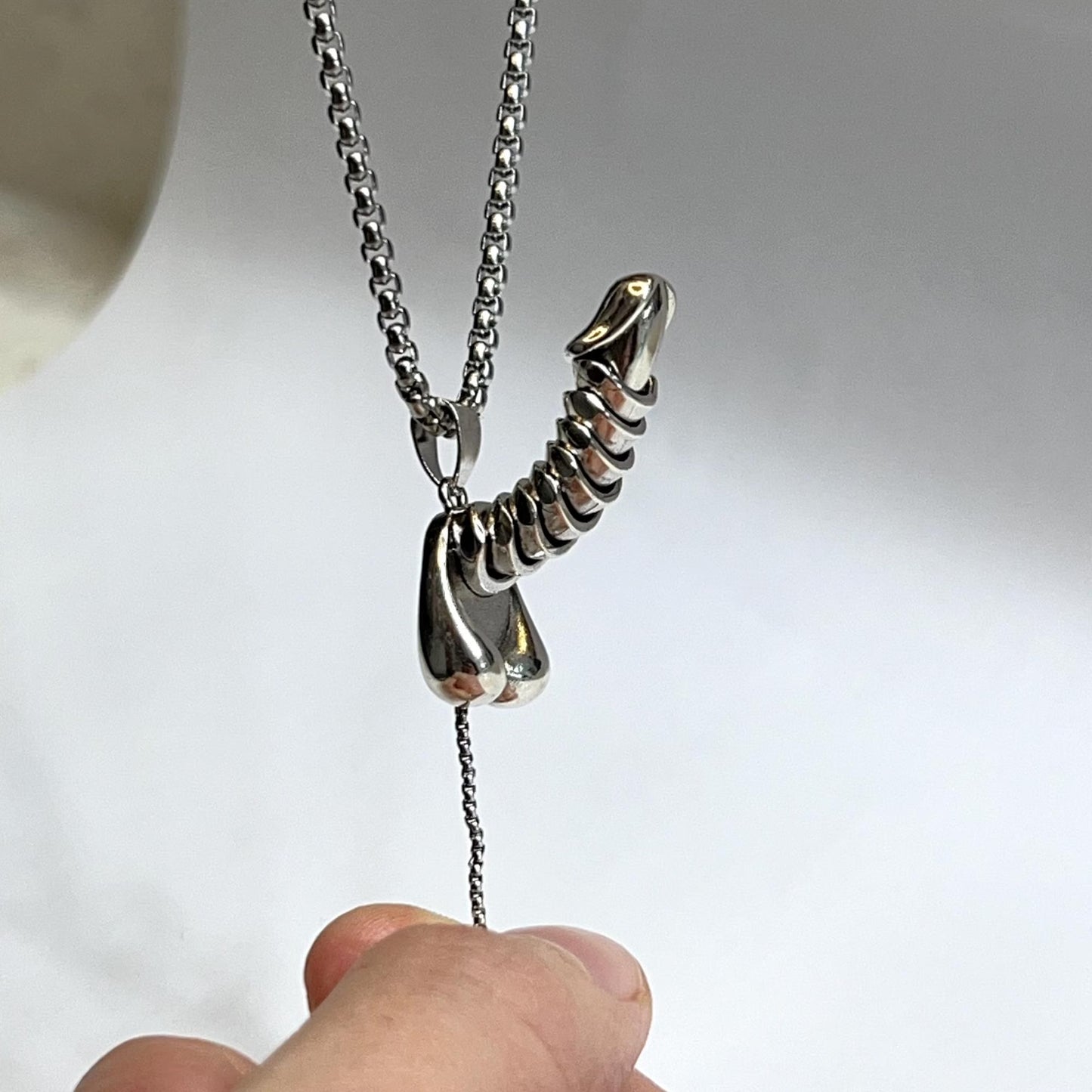 Shrimp Pendant Necklace